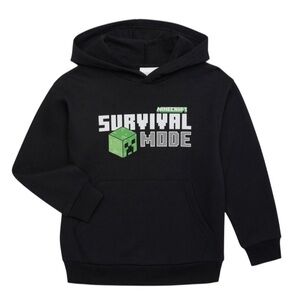 MINECRAFT BOYS BLACK GRAPHIC LONG SLEEVE HOODIE SWEATSHIRT
